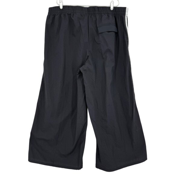 Adidas Women's Sport 3 Stripes Trim Black Woven Track Pants 3X Elastic Waist NWT - Picture 2 of 12